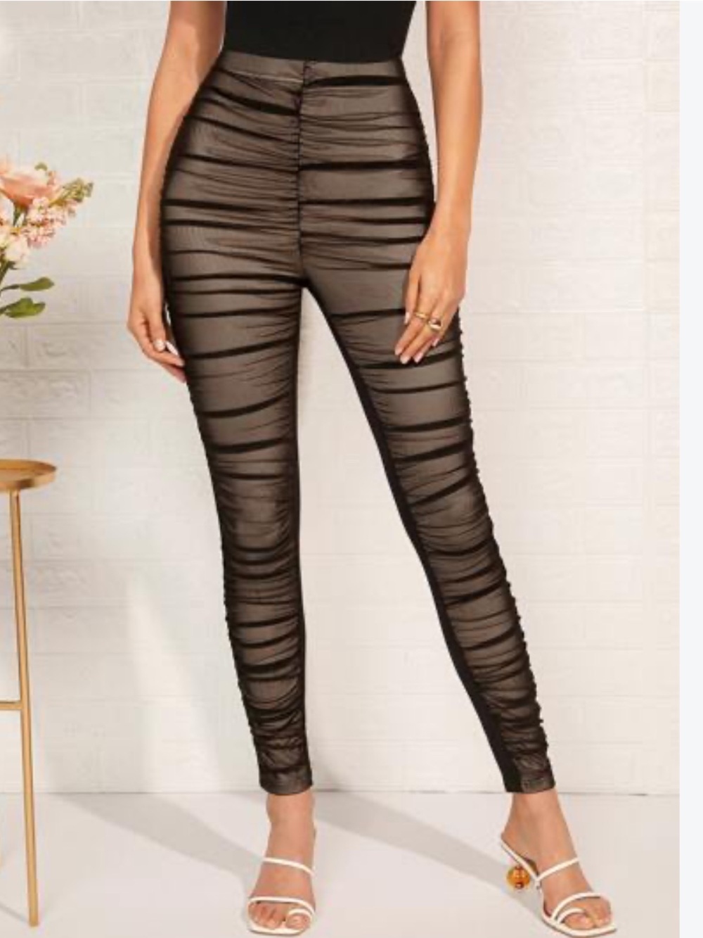 Express Ruched Lined Pants Small